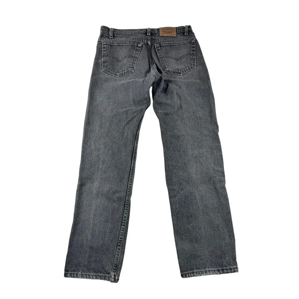 Vintage Levis 505 Charcoal Gray Mens Jeans 34x30 Made in USA Regular Straight
